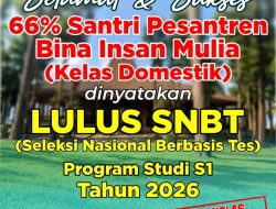 66% Santri Bina Insan Mulia Lulus SNBT Program Studi S1 Tahun 2026